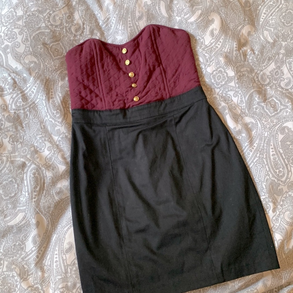 Kimchi Blue strapless quilted mini dress